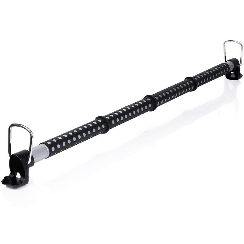 ZONETECH Car Expandable Clothes Hanger Bar - Premium Quality Classic Black Heavy Duty Retractable Vehicle Clothing Rod for Travel- Extendable 34â€ to 62" - Image 1